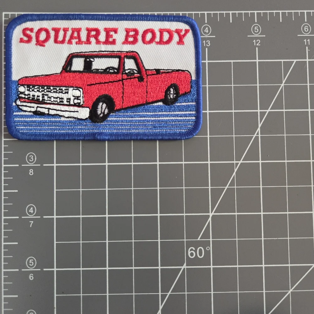 Square Body Vintage Retro Antique Automobile Truck 70s 80s Embroidered Patch